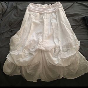 White fold over Peasant skirt
